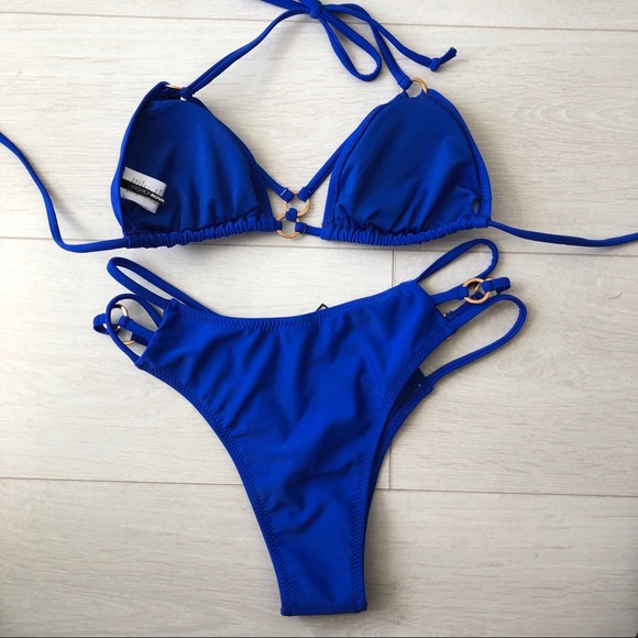 Fashion Nova Royal Blue Swim Suit - Picture 2 of 3